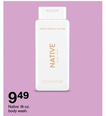 Target Native 18-oz body wash offer