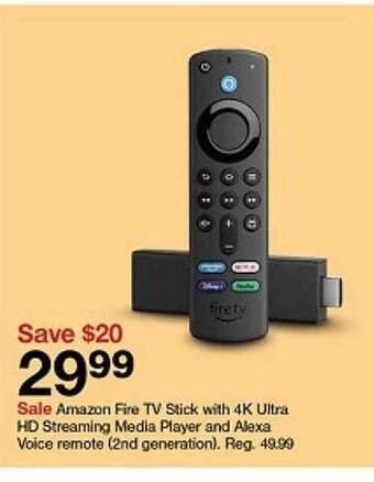 Target Amazon fire tv stick with 4k ultra hd streaming media player and alexa voice remote offer