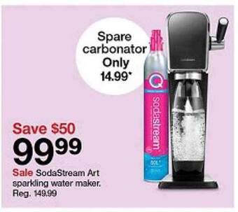Target Sodastream art sparkling water maker offer