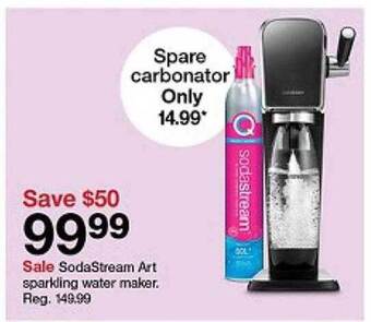 Target Sodastream art sparkling water maker offer