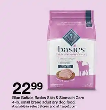 Target Blue buffalo basics skin & stomach care 4-lb small breed adult dry dog food offer