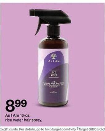 Target As i am 16-oz rice water hair spray offer