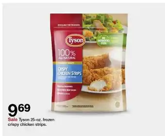Target Tyson 25-oz frozen crispy chicken strips offer