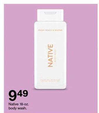 Target Native 18-oz body wash offer