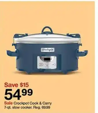 Target Crockpot cook & carry 7-qt slow cooker offer