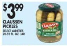 Met Foodmarkets Claussen Pickles offer