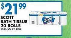 Compare Foods Scott bath tissue 20 rolls offer