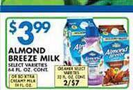 Compare Foods Almond breeze milk offer