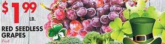 Red seedless grapes