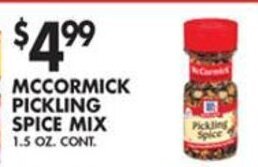 Met Foodmarkets Mccormick Pickling Spice Mix offer
