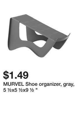 Ikea Murvel shoe organizer, gray, 5 ½x5 ½x9 ½ " offer