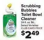 Food Town Store Scrubbing bubbles toilet bowl cleaner offer