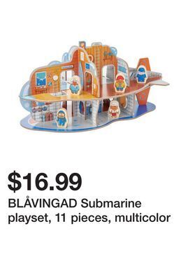 Ikea Blåvingad submarine playset, 11 pieces, multicolor offer