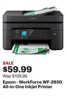 Best Buy Epson - workforce wf-2930 all-in-one inkjet printer offer