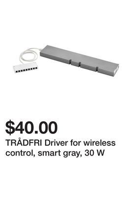 Ikea Trådfri driver for wireless control, smart gray, 30 w offer
