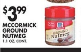 Met Foodmarkets Mccormick Ground Nutmeg offer
