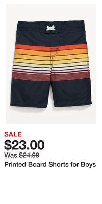 Old Navy Printed board shorts for boys offer