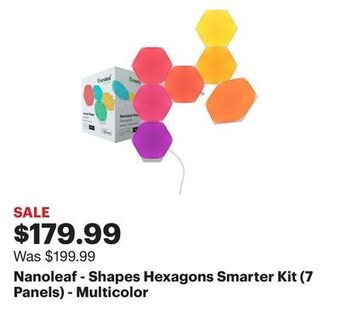 Best Buy Nanoleaf - shapes hexagons smarter kit (7 panels) - multicolor offer