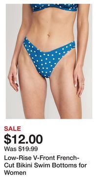 Old Navy Low-rise v-front french-cut bikini swim bottoms for women offer