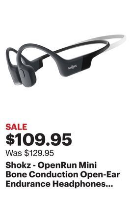 Best Buy Shokz - openrun mini bone conduction open-ear endurance headphones - black offer
