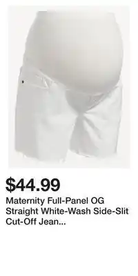 Old Navy Maternity full-panel og straight white-wash side-slit cut-off jean shorts -- 5-inch inseam offer