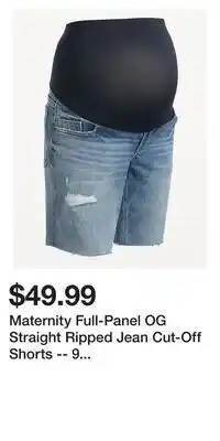 Old Navy Maternity full-panel og straight ripped jean cut-off shorts -- 9 -inch inseam offer