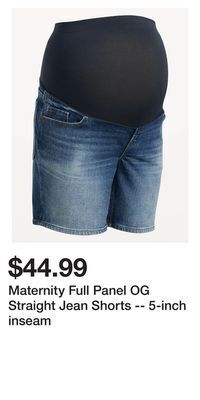 Old Navy Maternity full panel og straight jean shorts -- 5-inch inseam offer