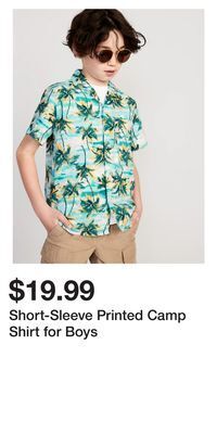 Old Navy Short-sleeve printed camp shirt for boys offer