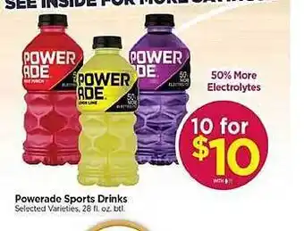Powerade sports drinks