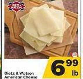 Weis Markets Dietz & watson american cheese offer