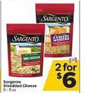 Weis Markets Sargento shredded cheese offer