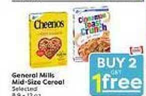 Weis Markets General mills mid size cereal offer