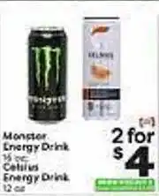 Weis Markets Monster energy drink catives energy drink offer