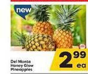 Weis Markets Del monte honey glow pineapples offer