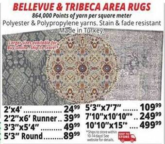 Ocean State Job Lot Bellevue & tribeca area rugs offer