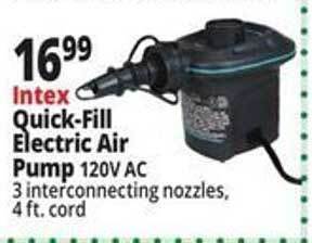 Ocean State Job Lot Intex quick-fill electric air pump offer