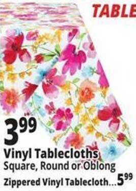 Ocean State Job Lot Vinyl tablecloths offer