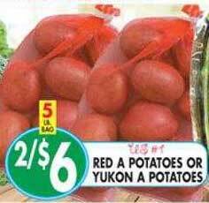 Associated Red a potatoes or yukon a potatoes offer