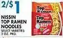Compare Foods Nissin top ramen noodles offer