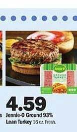 Meijer Jennie-o ground 93% lean turkey offer