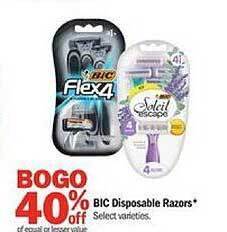 Meijer Bic disposable razors offer