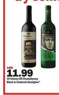 Meijer 19 crimes lto revolutionary blend or cabernet sauvignon offer