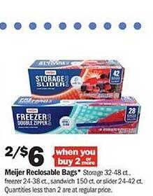 Meijer Meijer reclosable bags offer