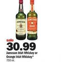 Meijer Jameson irish whiskey or orange irish whiskey offer