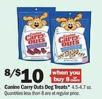 Meijer Canine carry outs dog treats offer