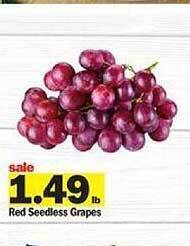 Meijer Red seedless grapes offer