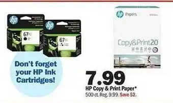 Meijer Hp copy & print paper offer
