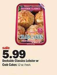 Meijer Dockside classics lobster or crab cakes offer