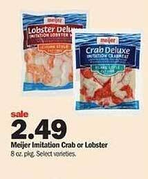 Meijer Meijer imitation crab or lobster offer