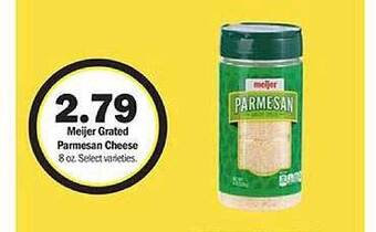 Meijer Meijer grated parmesan cheese offer